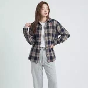 [라일리여성의류] Rly 오버핏 체크 롱남방 JSD-1010770 클래식 52875093)