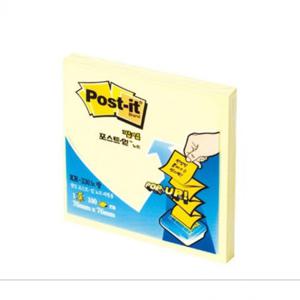포스트잇 팝업리필 사무용품 KR-330 노랑 20개 점착메모지