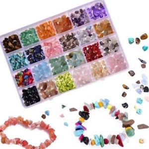 원석 비즈 diy 비즈 공예 다용도 핸드메이드 악세사리 팔찌 목걸이 만들기 알록달록 수공예 공예용 수작업
