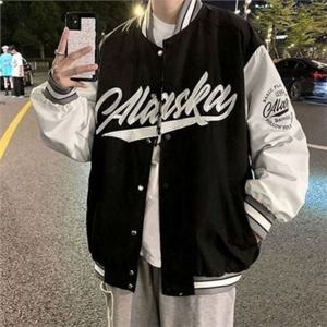 남성 레터링 점퍼 남성 캐주얼 점퍼 빅사이즈 루즈핏 아웃핏 야구 가을 아메카지 데일리 박시핏 아우터