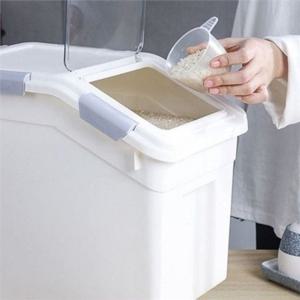 쌀 보관함 쌀통 20kg 밀폐형 잡곡 대용량 습기 방지 플라스틱 이동식 잡곡통 넉넉한 뚜껑형 쌀벌레 용기
