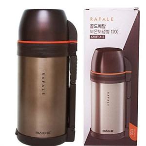 보온 보냉병 스텐 보온병 대용량 휴대용 1200ml 스테인리스 야외용 캠핑 물통 스트랩 텀블러 겨울철 손잡이