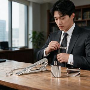 남성 정장 넥타이핀 커프스링크 정장룩 격식있는자리 결혼식 하객룩 졸업식