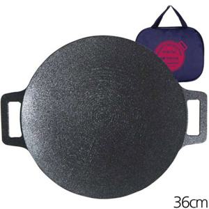 키친아트 멀티 캠핑 그리들팬 36cm 전용가방 고기 구이 전골 볶음