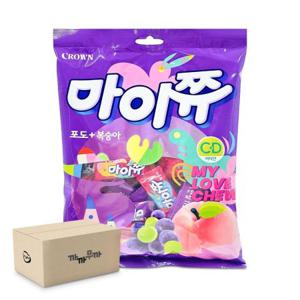 크라운 마이쮸 포도 + 복숭아 288g 10개 1박스