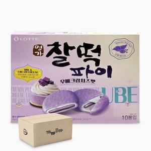 롯데 명가 롯데 명가 찰떡파이 우베크림치즈 맛 250g 8개 1박스