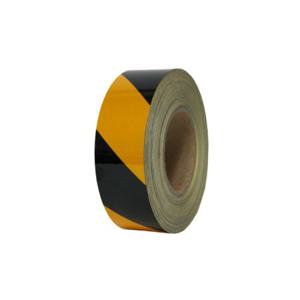 안전 반사 테이프 사선 황흑색 50mm x 45M 카본테이프 안전반사스티커 특수테이프 차량용반사스티커 사선테