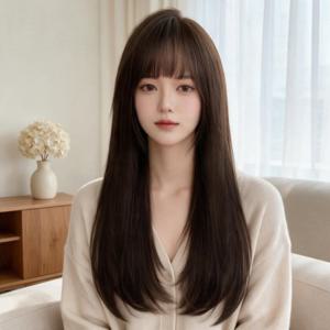풀가발 롱스트레이트 긴머리 여성가발 통가발 헤어스타일 변신용