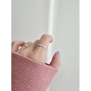 KA121 국내제작 여성 실버 악세사리 무광 별빛 데일리 심플 링 레이어드 은반지 silver925