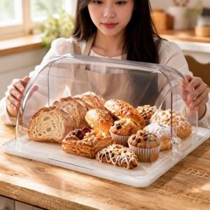 푸드커버 빵플레이팅 베이커리 쇼케이스 진열용기 주방 식탁 식탁보관