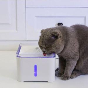 고양이 강아지 자동 급수기 물 그릇 사각 정수기 2L