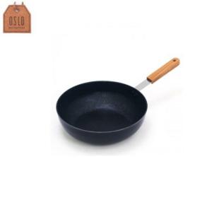 오슬로 에코라믹 IH 궁중팬 28cm 우드손잡이 인덕션용냄비 찌개 주방용품