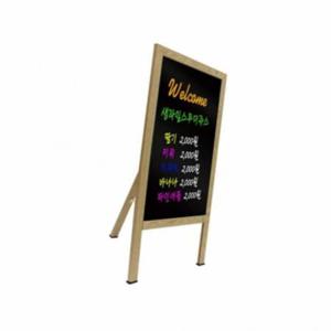 블랙보드 원목 단면 소형 380x630mm 매장입간판 원목칠판 이젤칠판 스탠드칠판