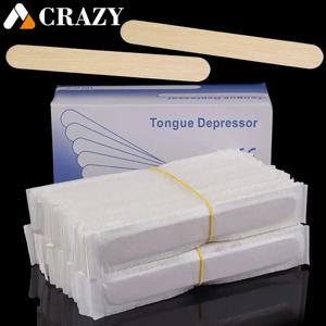 100/50/5pcs 일회용 문신 나무 혀 압자 문신 왁싱 스틱 문신 액세서리에 대 한 개별적으로 종이 포장