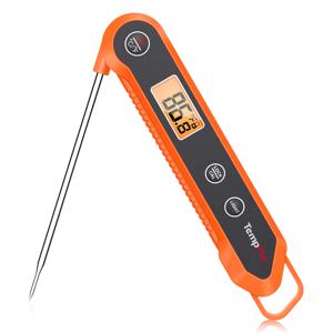 TempPro TP-03H 디지털 즉시 측정 고기 온도계 (그릴용), 방수 주방용 음식 LCD 온도계 (보정 기능 포함)