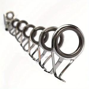 7 개/대 낚시 태클 스테인레스 스틸 수리 키트 세트 낚시대 가이드 링 팁 낚시대 서클 링 아이 가이드 와이어 루프