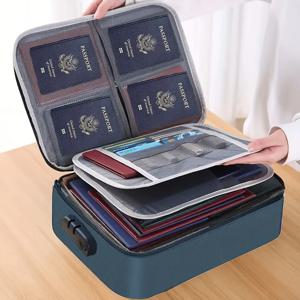 잠금 가능한 파일 보관 가방, 노트북 문서용 콤보 잠금 장치가 있는 3층 지퍼 정리함, 사무실 폴더용 내구성 있는 책상 정리함