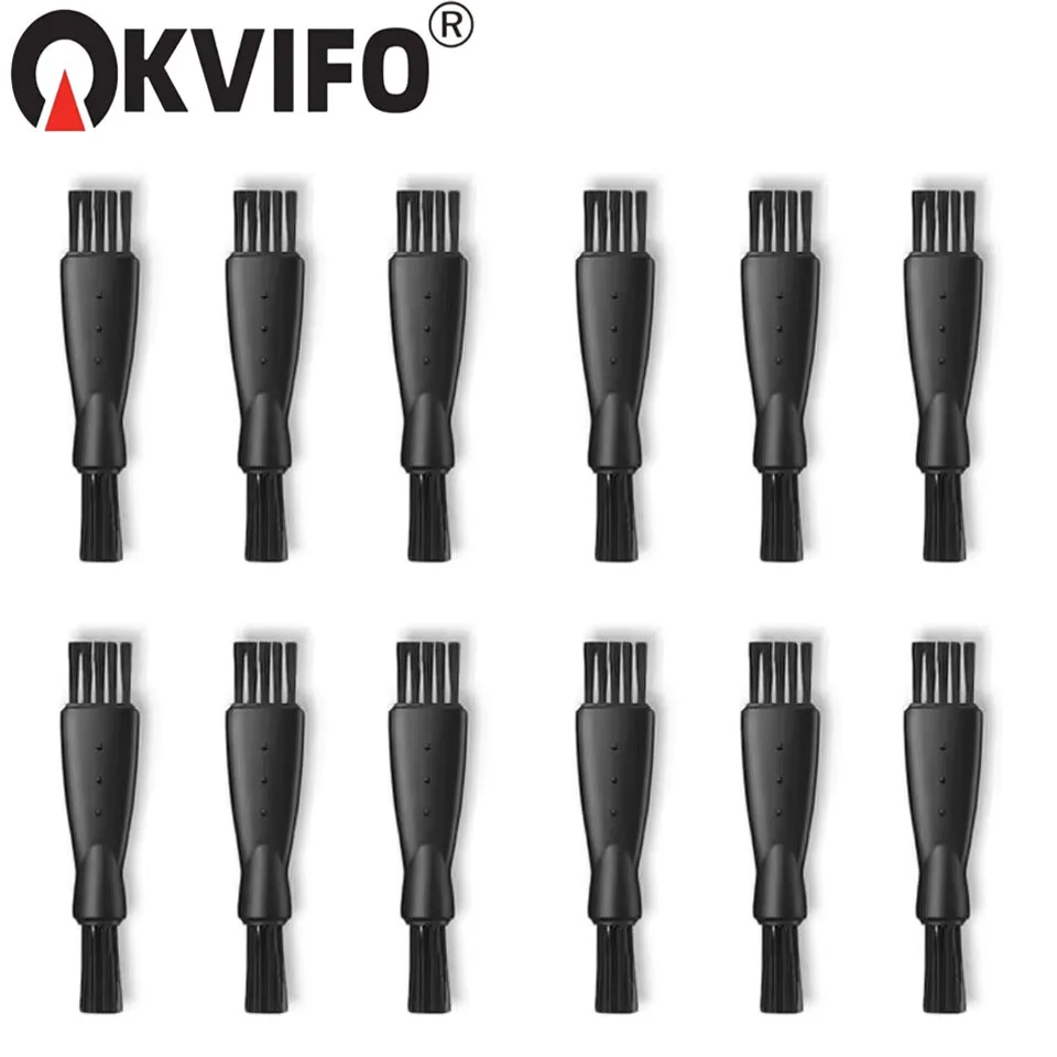 KVIFO 1-100 PCS 남성용 면도기 액세서리 면도 브러시 헤어 리무버 청소 도구 블랙 플라스틱 교체 헤드 헤어 쉐이빙 도구