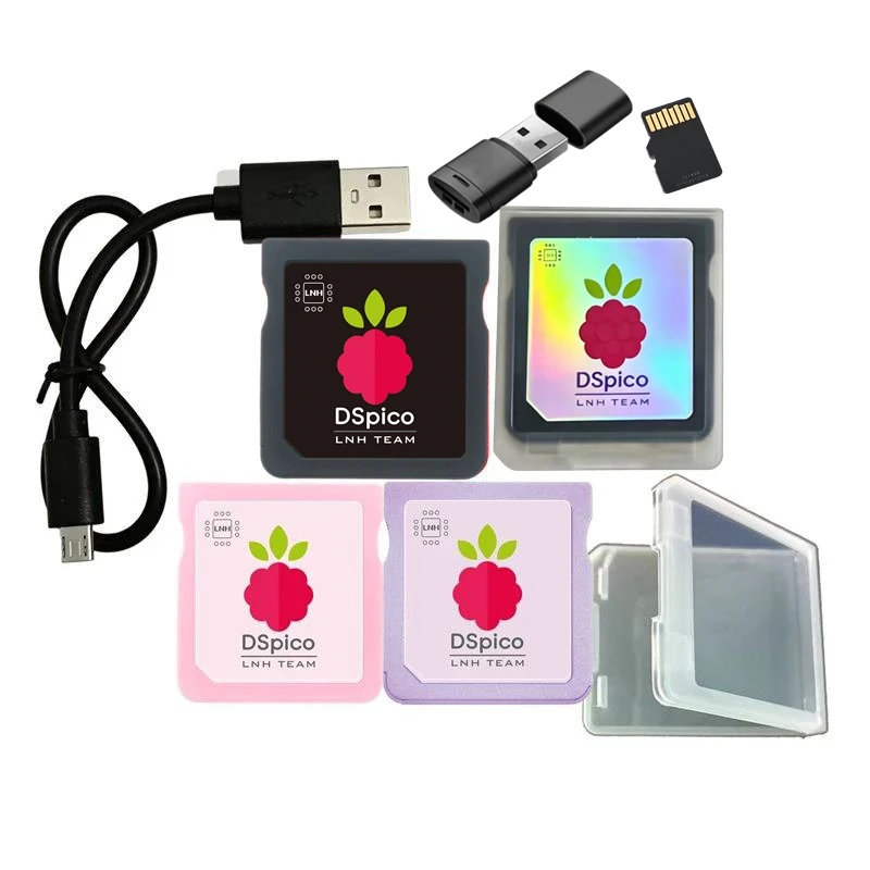 DSPico 플래시카트(케이블 포함) DS Pico 신형 카트(모든 DS/DSi/3DS/2DS용) 카드 리더기, 케이블, 플라스틱 케이스 포함