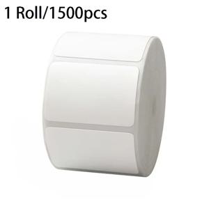 1500Pcs 고접착성 흰색 직사각형 스티커 라벨 홈 오피스 창고 소매 분류를 위한 자체 접착 태그 용지