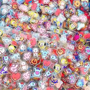 BT21 800개입 1/2cm 미니 고급 아크릴 시트, DIY 냉장고 자석, 휴대폰 케이스 재료, 애니메이션 만화 선물 및 장난감
