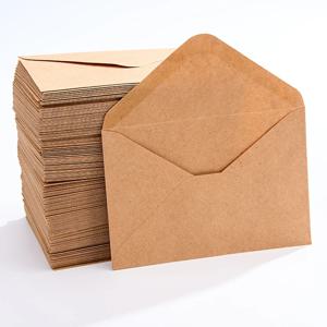 25/50PCS 레트로 스타일 크래프트 종이 봉투 DIY 우편 봉투 엽서 편지 초대장 그라피터블 봉투 ZYF에 적합