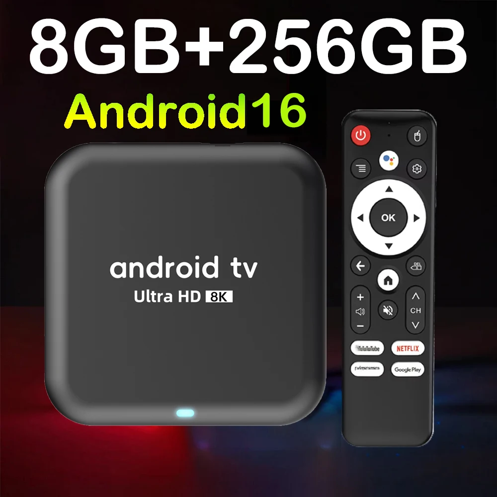 2026 Q18 스마트 홈 시어터 안드로이드 16 스마트 TV 박스 8GB 128GB 256GB Rockchip RK3518 블루투스 6.0 구글 어시스턴트 음성 리모컨