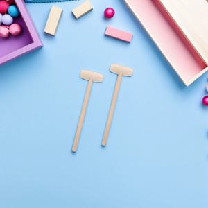 어린이용 작은 망치 30개 세트, 납작한 머리, 미니 나무 망치, 견고한 나무 재질, 초콜릿 깨기, 케이크 만들기, 파티용 놀이 도구