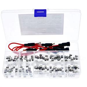 5x20mm 퓨즈 홀더 인라인 나사 유형 16 AWG 와이어 + 100 개 빠른 블로우 유리관 퓨즈 키트, 0.2A 0.5A 1A 2A 3A 5A 8A 10A 15A 20A