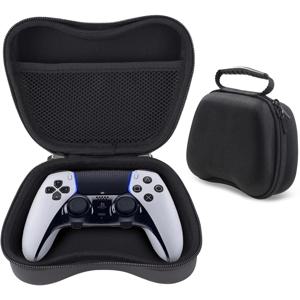 PS5/Xbox 시리즈 X/S/스위치 컨트롤러용 하드 여행 케이스 - 충격 방지 EVA 하드 쉘 휴대용 보호 케이스 (액세서리 포켓 포함)