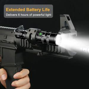 65000Lums 특수 사냥 스카우트 손전등 LED 전술 눈부심 토치 램프 USB 충전 방수 화재 기관총 캠핑