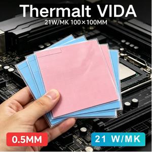 100개 고성능 21 W/mK 0.5/1.0/1.5/2.0/2.5mm 열전도 패드 GPU CPU 방열판 냉각용 전도성 실리콘 패드
