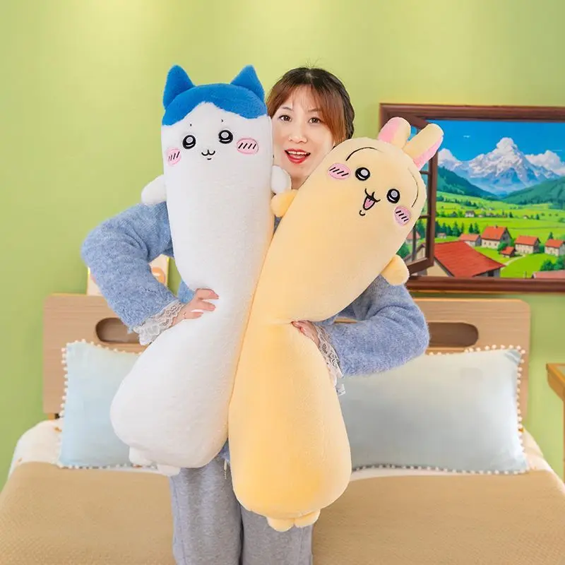70cm 치이카와 하치우사기 플러시 인형 롱 바디필로우 부드러운 봉제인형 수면 쿠션 소파 홈데코 선물