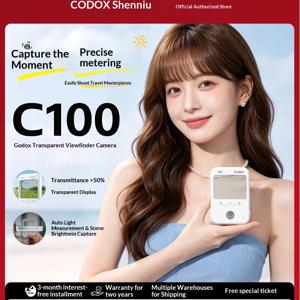 Godox C100 라이트 미터 카메라 투명 뷰파인더 지원 사진 및 비디오 사진 애호가를 위한 정확한 조명 측정