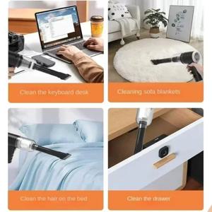 레노버 2900000PA 무선 차량용 진공 청소기, USB 충전, 1200mAh 배터리, 습식 및 건식 겸용, 무선, 휴대용, 고성능 진공 청소기
