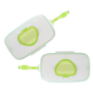 2Pcs 휴대용 물티슈 상자 튼튼한 PP 소재 아기 여행용 물티슈 보관함 아기 물티슈 여행 케이스 티슈 상자