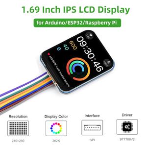 1.69 인치 LCD IPS 스크린 240×280 SPI 인터페이스 Arduino ESP32 Raspberry Pi 4B 3B+ Zero용 262K 색상 ST7789V2 디스플레이 모듈