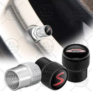 4 개/대 S 로고 자동차 휠 타이어 밸브 에어 스템 캡 미니 쿠퍼 S 엠블럼 R55 R56 F55 F56 F60 John Cooper Works 용 방진 커버