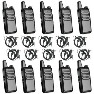 10x 바오펑 미니 무전기 USB 충전 UHF 휴대용 라디오 BF-R5 KD-C1 호텔용 핸드헬드 양방향 무전기