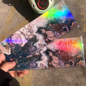 2개/세트 애니메이션 천국 공식의 축복 주변기기 북마크 레이저 티켓 천관시푸 샤롄화청 북마크 어린이 선물