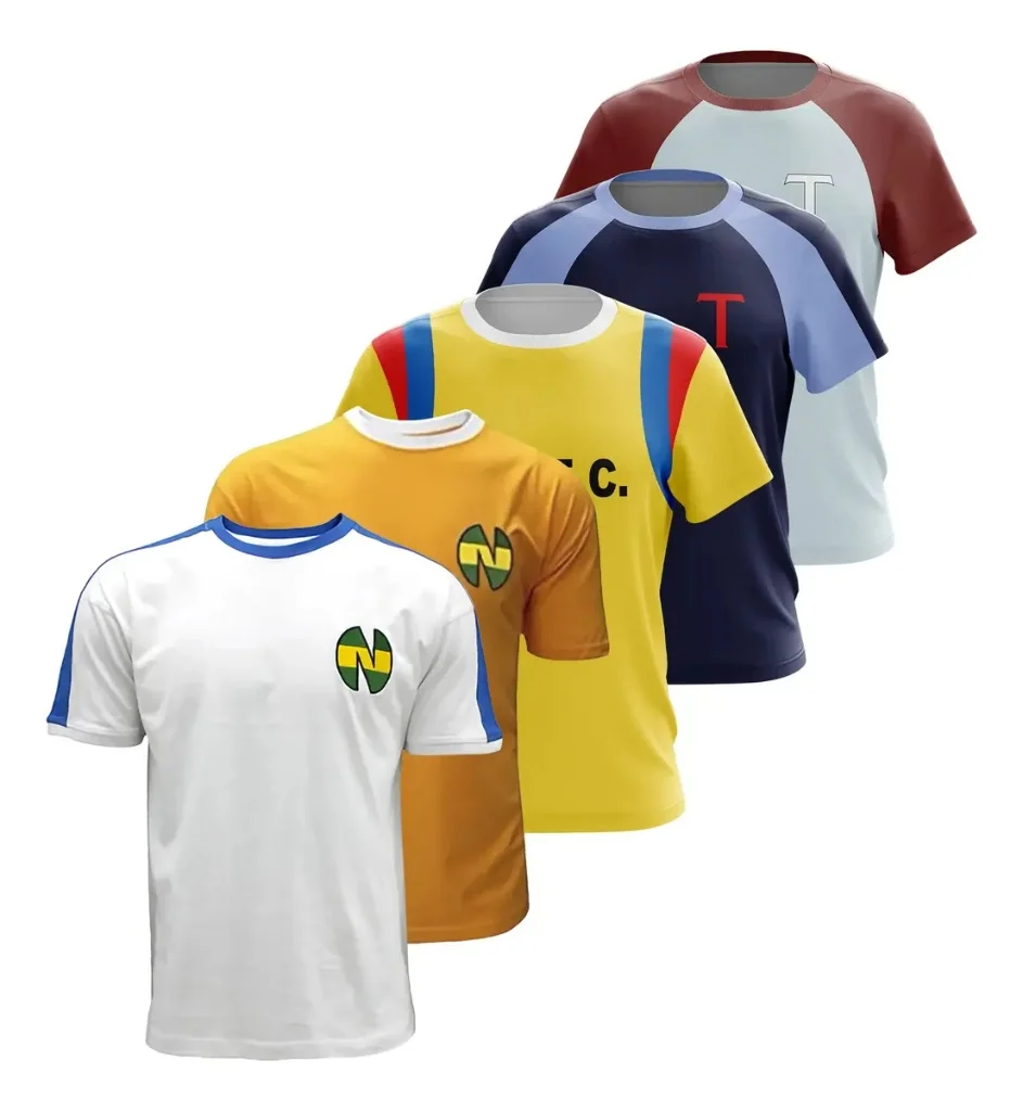 2026 애니메이션 캡틴 츠바사 축구 유니폼 키즈/성인용 날랑츠 츠바사 토호 히우가 미사키 와카바야시 레트로 축구 저지 세트 유니폼