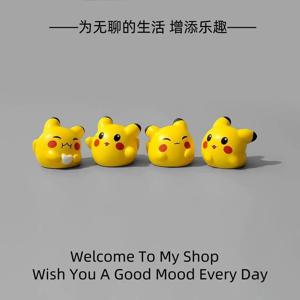 귀여운 포켓몬 미니 데스크탑 장식품 카와이 애니메이션 피규어 가정 사무실 장식 스트레스 해소 장난감