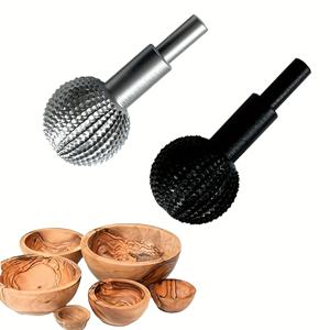 41.2mm 로터리 목공용 부착물 카바이드 버 볼 로터리 버 목공 조각 연삭 헤드 볼 가우지 연삭 헤드