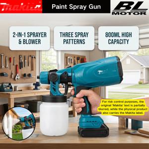 마키타 DIY 휴대용 HVLP 페인트 분사기 1L 무선 스프레이 건, 마키타 18V 배터리와 호환 가능, 자동차 및 가구 장식용