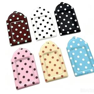 1PC 폴카 도트 카드 홀더 3 인치 포토 카드 카드 슬리브 Kpop 아이돌 카드 홀더 배낭 액세서리 펜던트 키 체인 팬 선물