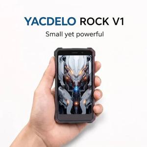야크델로 락 V1 미니 스마트폰 컴팩트 사이즈 4.96인치 디스플레이 3GB 32GB 탈착식 3000mAh 배터리 안드로이드 16 GO 경량폰