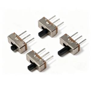 20pcs SS12D00 인터럽터 온-오프 미니 슬라이드 스위치 3핀 1P2T 2 위치 토글 스위치 핸들 길이: G2MM/3MM/4MM/5MM