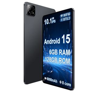 10.1인치 안드로이드 태블릿 옥타코어 6GB 램 128GB 롬 구글 플레이 4G 네트워크 태블릿 PC 듀얼심 듀얼 와이파이 안드로이드 15 케이스 포함