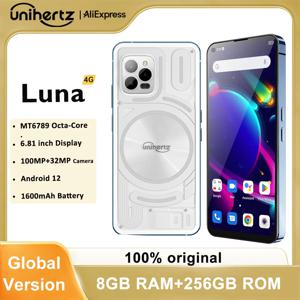 유니헤르츠 루나 스마트폰 리듬 앰비언트 LED 스트립 뮤직 폰, 8GB RAM, 256GB ROM, 108MP, G99 휴대폰, 야간 투시경