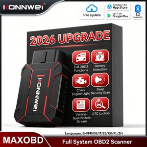 KONNWEI MAXOBD 풀 시스템 OBD2 고장 진단 스캐너 블루투스 5.2 차량 OBDII 진단 도구 iOS 안드로이드용 41+ 전용 데이터 스트림